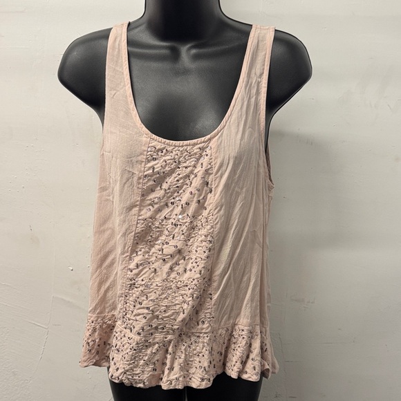 AE Pink Sleeveless Top with Embellishments Size Medium - Picture 1 of 8